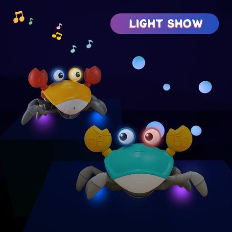 Muñeco Juguete Cangrejo Luces Led Musical Niños Lau-1