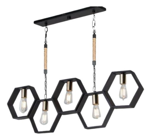 Lampara Colgante Techo Moderno 5 Luces Sala Rest Hogar Lau-0