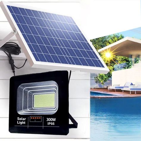 Lampara Solar Reflector 300W Garage Calle Parque Patio Lau-7