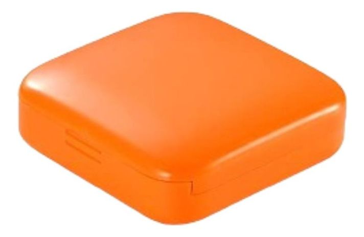 SET 6 PASTILLEROS MINI 2 COMPARTIMIENTO NARANJA PORTATIL LAU-4