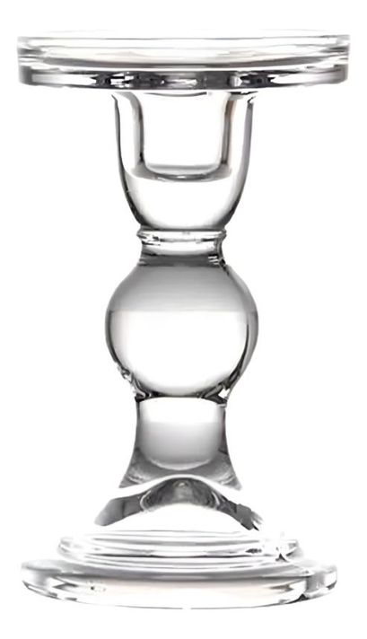 Set de 2 Candelabro Portavelas Cristal Centro Mesa 14cm Jhn-0