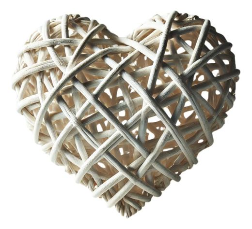 Corazón Decorativo Mimbre Pared Colgante 40cm Jhn-0