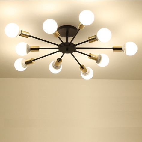Lampara Colgante Araña Sputnik Retro Vintage Sala Hogar Lau-4