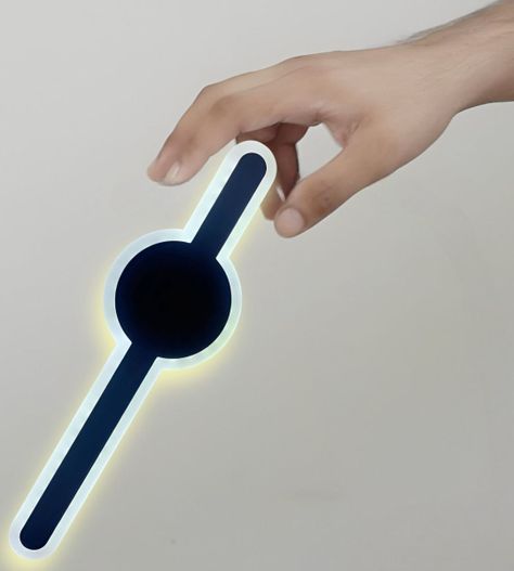 Lámpara Pared Acrílica LED Tipo Espada Negra Decorativa Jhn-8