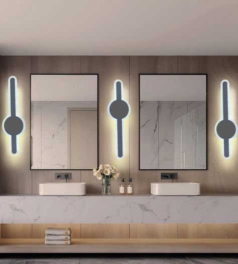 Lámpara Pared Tipo Espada LED Blanco y Gris Decorativa Jhn-5