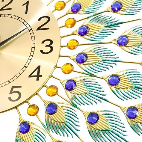 Reloj Pared Pavo Real Grande Decorativo Creativo Jhn-1