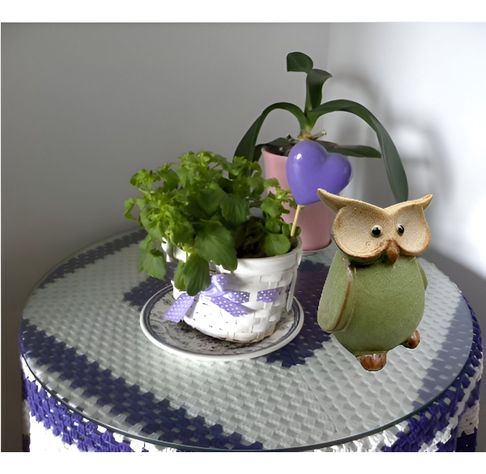 Set de 2 Estatua Búho Cerámica Decorativa Hogar Jhn-2