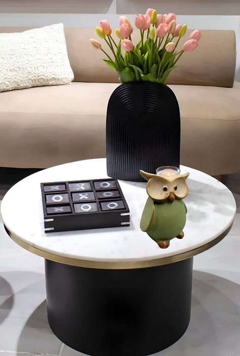 Set de 2 Estatua Búho Cerámica Decorativa Hogar Jhn-9