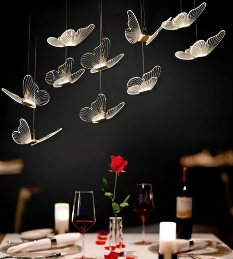Lámpara Colgante Mariposas Isla Techo Nórdico Decoración Jhn-5