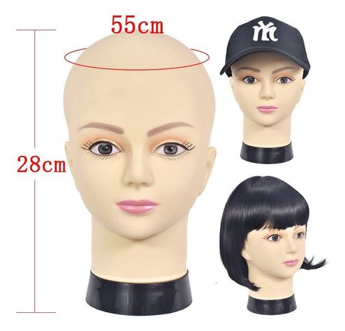 Cabeza Maniquí Profesional Práctica Exhibidor Jhn-7