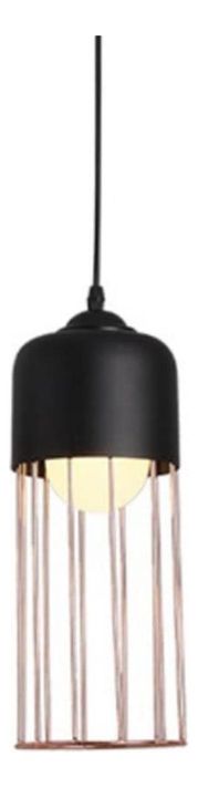 Lámpara Colgante Techo Hierro Forjado Oro Negro Moderna Jhn-0