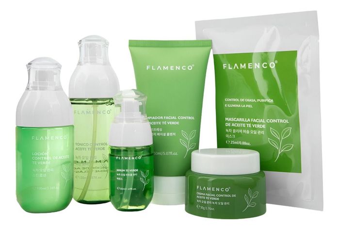 Kit Cuidado Facial Línea Té Verde Aceite Humectación Jhn-0