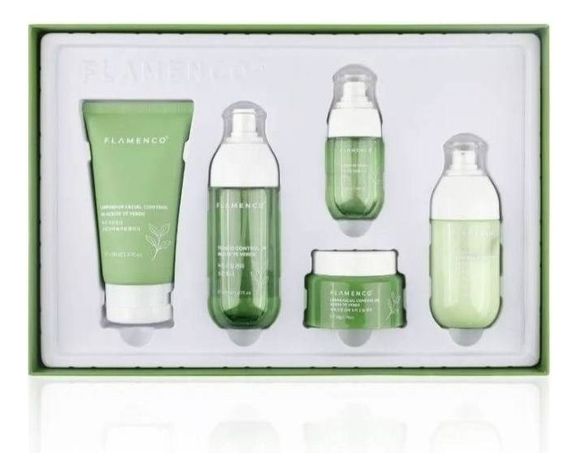 Kit Cuidado Facial Línea Té Verde Aceite Humectación Jhn-3