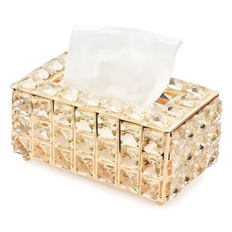 Caja Cofre Cristal Soporte Pañuelos Rectangular Hogar Lau-2