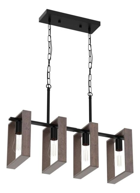 Lampara Colgante Candelabro Rustica 4 Luces Comedor Lau-0