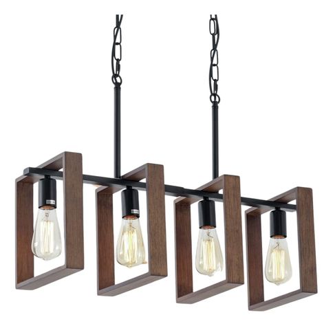 Lampara Colgante Candelabro Rustica 4 Luces Comedor Lau-1