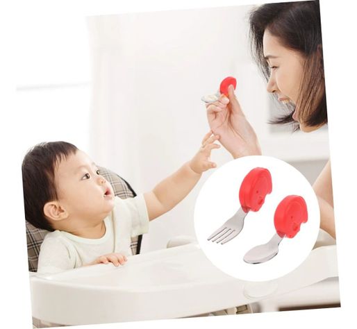 Set 3 Cubierto + Cuchara Entrenamiento Comida Bebes Lau-2