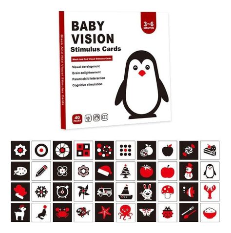 Set de 6 Tarjetas Estimulación Visual Bebés 3-6 Meses Jhn-0