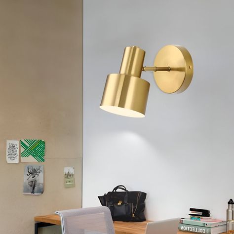 Lámpara Aplique Pared LED Nórdico Dorada Ajustable E27 Jhn-5
