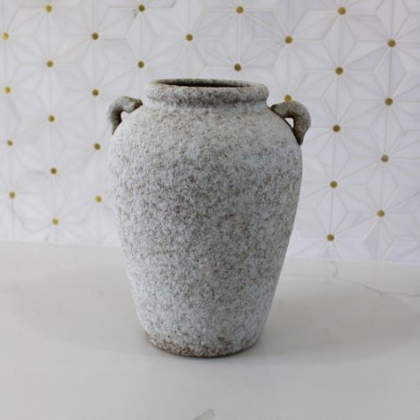 Florero Jarrón Vintage Terracota Textura Bohemio 25cm Jhn-7
