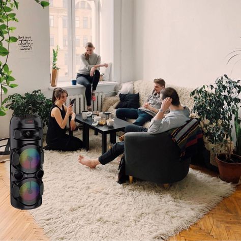 PARLANTE INALAMBRICA BLUETOOTH LED+MICROFONO PORTATIL LAU-8