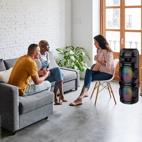 PARLANTE INALAMBRICA BLUETOOTH LED+MICROFONO PORTATIL LAU-9
