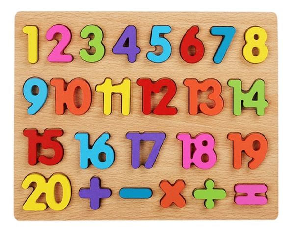 Set 3 Rompecabezas Madera Numero Letras Educativo Niños Lau-0