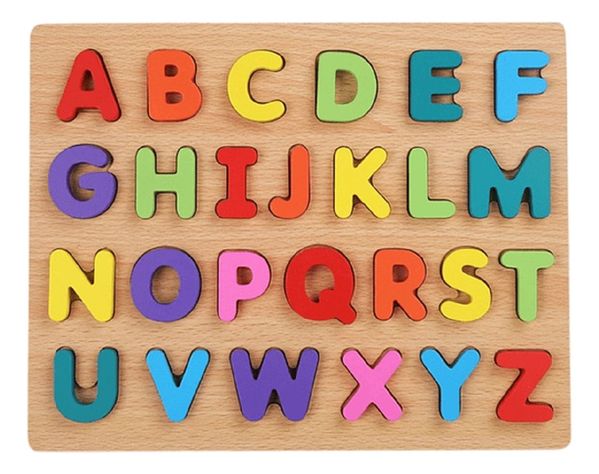 Set 3 Rompecabezas Madera Numero Letras Educativo Niños Lau-1