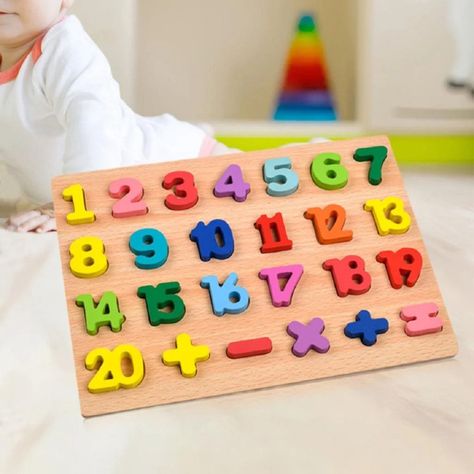 Set 3 Rompecabezas Madera Numero Letras Educativo Niños Lau-5