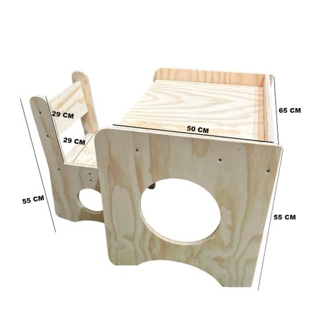 Juego de Mesa y Silla Montessori Para Niños-2