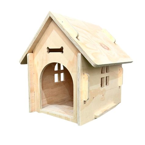 Casa De Madera Para Perros Pequeños Y Medianos-0