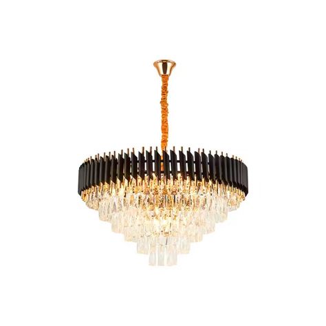 Lámpara colgante Grande de decoración clásico contemporáneo Black-0