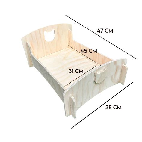Cama de Madera  Diseño Gatito-1