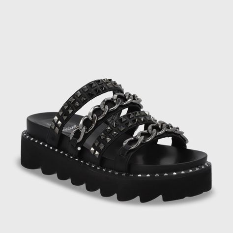 Sandalia Negra Mujer 1573A Gotta-1