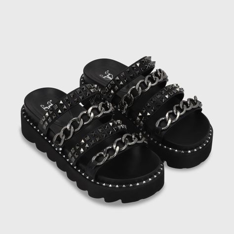 Sandalia Negra Mujer 1573A Gotta-2
