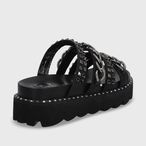 Sandalia Negra Mujer 1573A Gotta-4