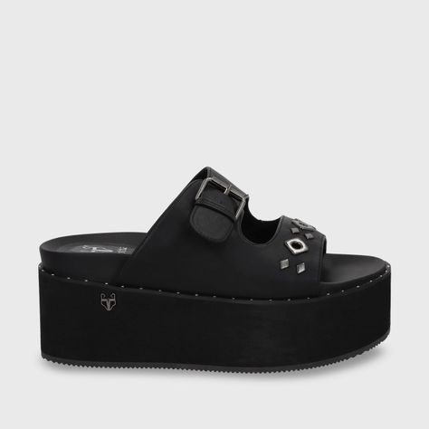 Sandalia Plataforma Negro Mujer 1566D Gotta-0