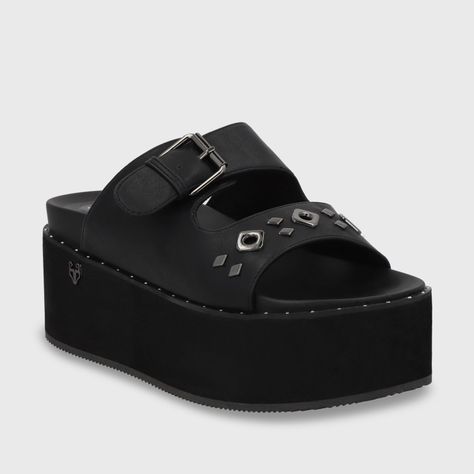 Sandalia Plataforma Negro Mujer 1566D Gotta-1