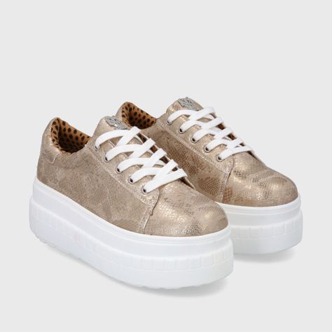 Zapatilla Dorada Mujer 13261 Gotta-2