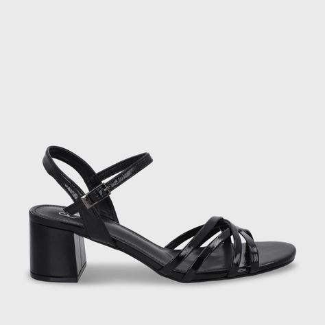 Sandalia Taco Negra Mujer 55901 Gotta-0