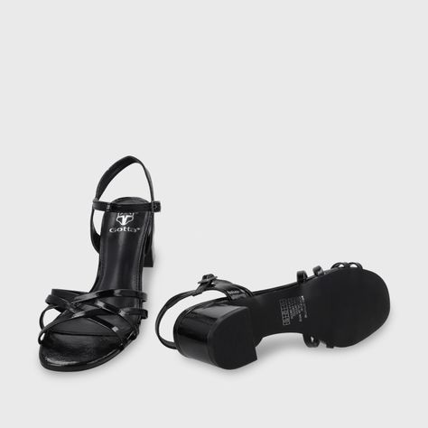 Sandalia Taco Negra Mujer 55901 Gotta-6