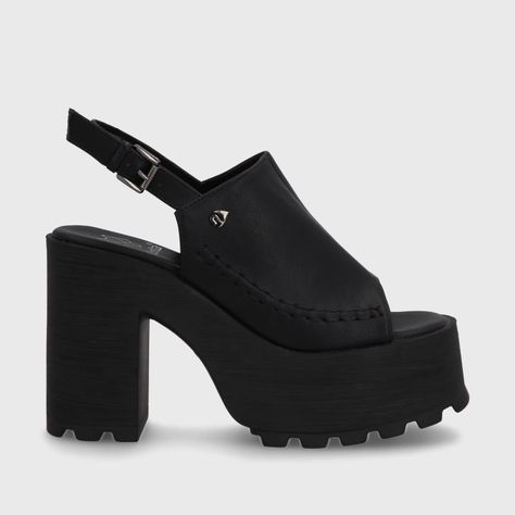 Sandalia Plataforma Negra Mujer 35283 Gotta-0
