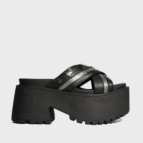 Sandalia Plataforma Negra Mujer 15677 Gotta-0