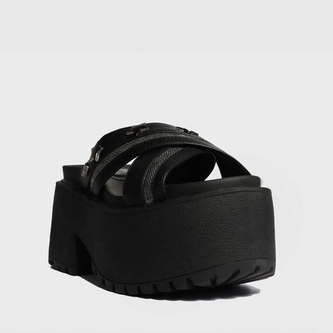 Sandalia Plataforma Negra Mujer 15677 Gotta-1