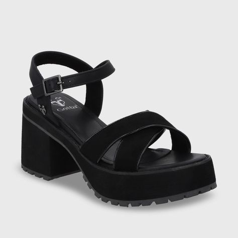 Sandalia Plataforma Negra Mujer 25796 Gotta-1