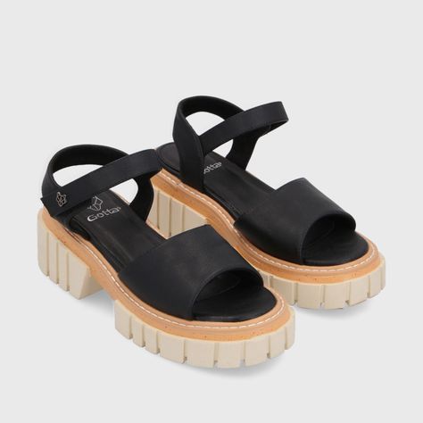 Sandalia Plataforma Negra Mujer 35161 Gotta-2