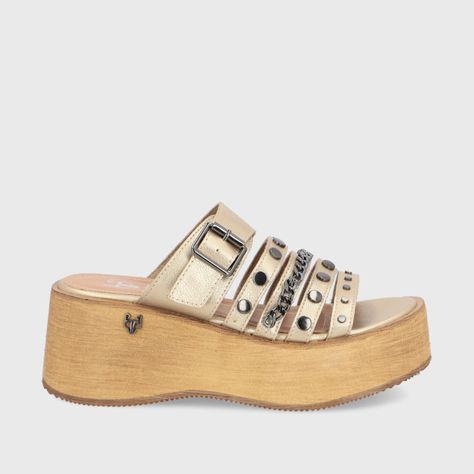 Sandalia Dorada Mujer 45841 Gotta-0
