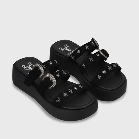 Sandalia Plataforma Negro Mujer 53732 Gotta-2