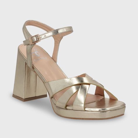 Sandalia Taco Cobre Mujer 45902 Gotta-1