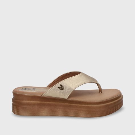 Sandalia Plataforma Oro Mujer 43011 Gotta-0